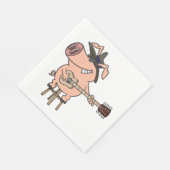 Das Schweinefleisch als Blues Serviette (Ecke)