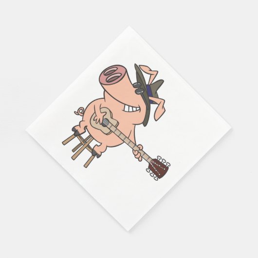 Das Schweinefleisch als Blues Serviette (Ecke)