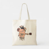 Das Schweinefleisch als Blues Tragetasche (Rückseite)