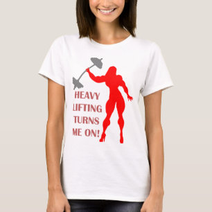 Das schwere Anheben schaltet mich ein T-Shirt