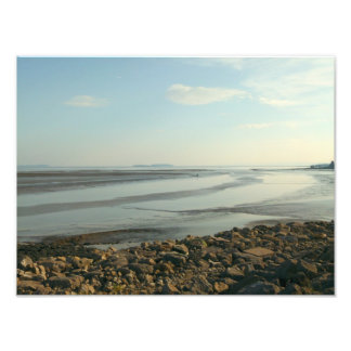 Das schwere Estuar in der Nähe der Cardiff Bay Fotodruck