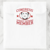 Das schwerste Mitglied des Kongresses Runder Aufkleber (Tasche)