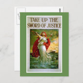 Das Schwert der Gerechtigkeit Postkarte (Vorne/Hinten)