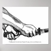 Das Schwert halten Poster (Vorne)