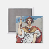 Das Schwert wird Gezeichnet, die Marine hält es au Magnet (Vorderseite/Rückseite)