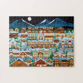 Das Schwester-Dorf unter dem Mond-Puzzlespiel Puzzle