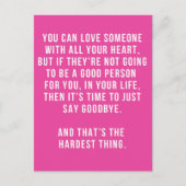 Das schwierigste Zitat Postkarte (Vorderseite)