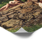 Das Schwimmbad von Thomas Eakins Poster (Ecke)