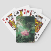 DAS SCHWIMMEN, grünes Rosa Spielkarten (Rückseite)