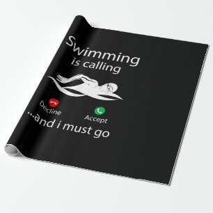 Das Schwimmen ist eine abnehmende Annahme und ich Geschenkpapier
