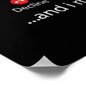 Das Schwimmen ist eine abnehmende Annahme und ich  Poster (Ecke)