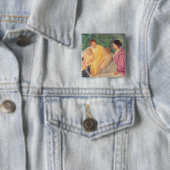 Das Schwimmen oder zwei Mütter u. ihre Kinder auf Button (Beispiel)