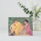 Das Schwimmen oder zwei Mütter und ihre Kinder auf Postkarte (Stehend Vorderseite)