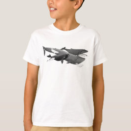 Das Schwimmen von Walen illustriert die Art Whale  T-Shirt