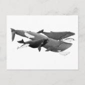 Das Schwimmen von Walen illustriert Kunst Postkarte (Vorderseite)