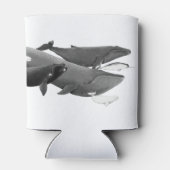 Das Schwimmen von Walen illustriert Kunstwale Dosenkühler (Rückseite)