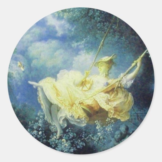 DAS SCHWIMMENDE, grüne, blaugelbe Runder Aufkleber (Vorderseite)