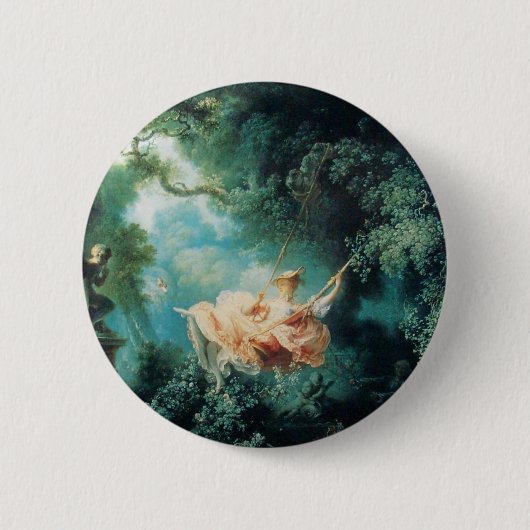 DAS SCHWIMMENDE, grüne Rosa Button (Vorderseite)