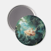 DAS SCHWIMMENDE, grüne Rosa Magnet (Vorderseite/Rückseite)