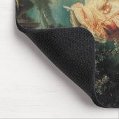 DAS SCHWIMMENDE, grüne Rosa Mousepad (Ecke)