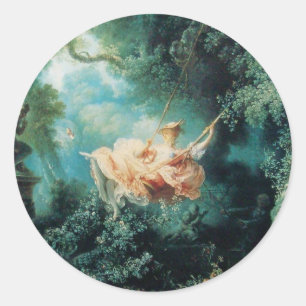 DAS SCHWIMMENDE, grüne Rosa Runder Aufkleber