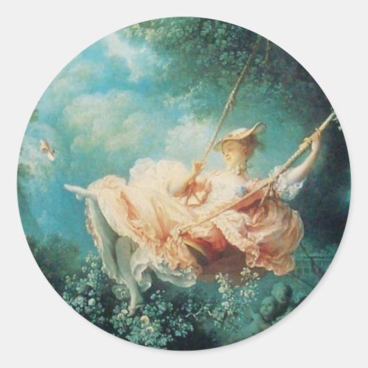 DAS SCHWIMMENDE, grüne Rosa Runder Aufkleber (Vorderseite)