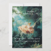 DAS SCHWING, 16 . GEBURTSTAG PARTY Champagne Metal Einladung (Rückseite)