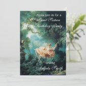 DAS SCHWING, 16 . GEBURTSTAG PARTY Champagne Metal Einladung (Stehend Vorderseite)