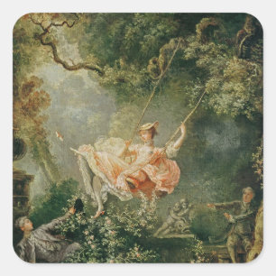 Das Schwingen Quadratischer Aufkleber