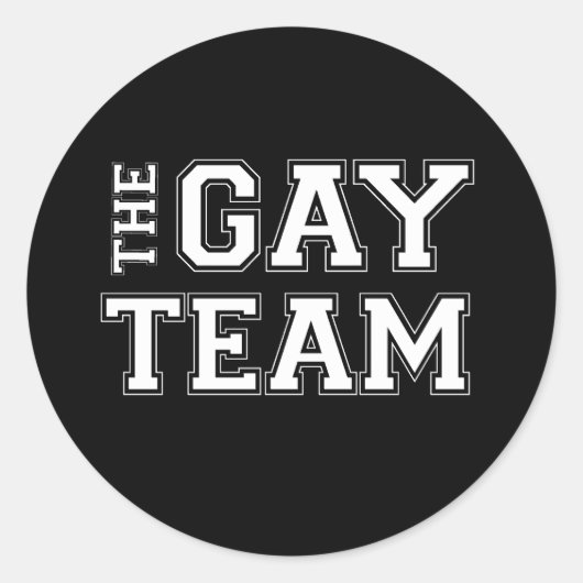 Das Schwulenteam (Lieferwagen Line) Runder Aufkleber (Vorderseite)