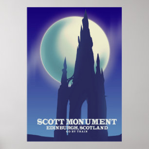 Das Scott Monument, Edinburgh,Schottland Poster