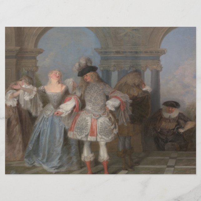 Das Scrapbook Paper der französischen Comedians (Vorderseite)