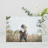 Das Script H Modern 2 Foto Save the Date Einladung (Stehend Vorderseite)