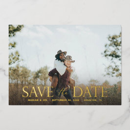 Das Script H Modern 2 Foto Save the Date Folieneinladung