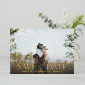 Das Script H Modern 2 Foto Save the Date Folieneinladung (Stehend vorne)