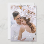 Das Script V Modern 2 Foto Save the Date Einladung (Vorderseite)