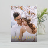 Das Script V Modern 2 Foto Save the Date Folieneinladung (Stehend vorne)