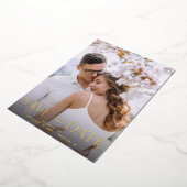 Das Script V Modern 2 Foto Save the Date Folieneinladung (Gedreht)