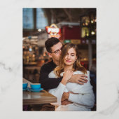 Das Script V Modern 2 Foto Save the Date Folieneinladung (Rückseite)