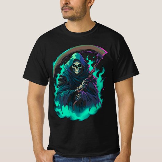 Das Scythe von Grim Sensenmann, Tod selbst T-Shirt (Vorderseite)