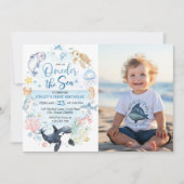 Das Sea Animals Kindergeburtstag Foto Einladung (Vorderseite)