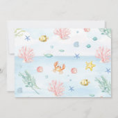 Das Sea Animals Kindergeburtstag Foto Einladung (Rückseite)