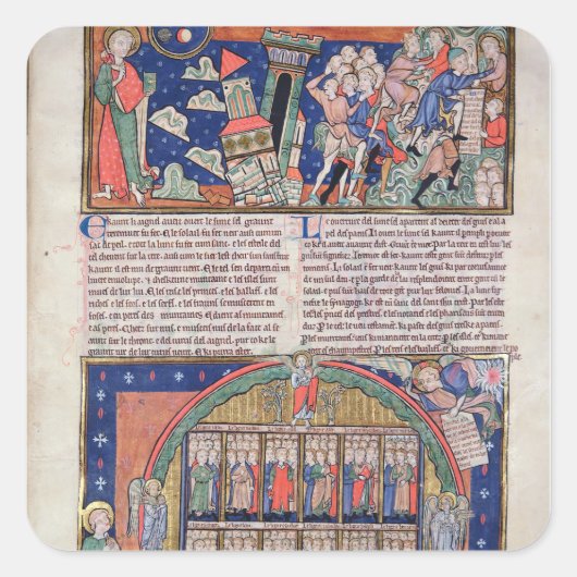 Das sechste Siegel Quadratischer Aufkleber (Vorderseite)