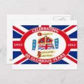 Das sechzigjährige Jubliäum der Königin Postkarte (Vorne/Hinten)