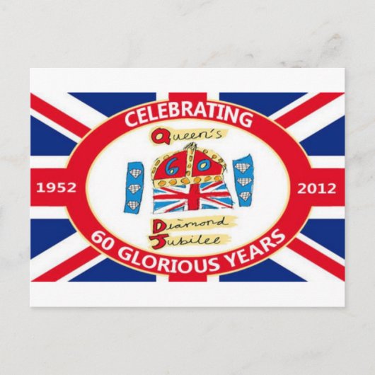Das sechzigjährige Jubliäum der Königin Postkarte (Vorderseite)