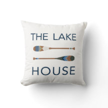 Das See-Haus gemalte Paddel-Wurfs-Kissen