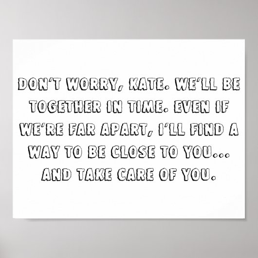 Das Seehaus zitiert 11" x 8,5" Poster (Vorne)