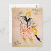Das Seemannslied von Toulouse-Lautrec Postkarte (Vorne/Hinten)