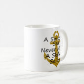 Das Segeln von Zitat-glattem Meer machte nie Kaffeetasse (VorderseiteRechts)