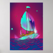 Das Segelschiff | AI Art Poster (Vorne)
